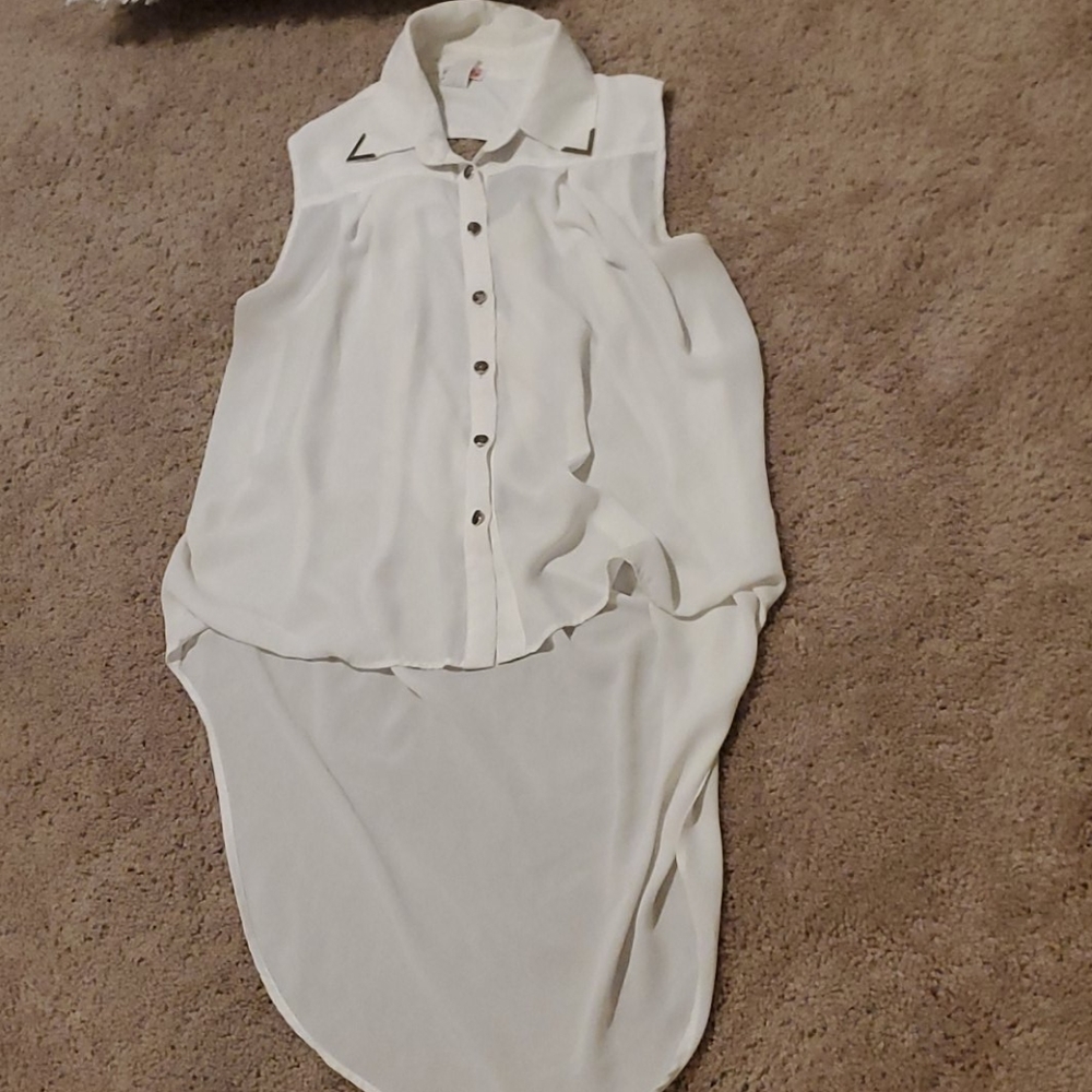 White see through shirt